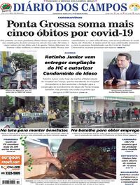 Capa do jornal Diário dos Campos 19/08/2020