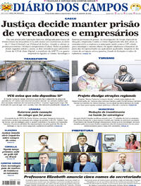 Capa do jornal Diário dos Campos 19/12/2020