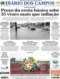 Capa do jornal Diário dos Campos 21/08/2020