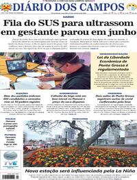 Capa do jornal Diário dos Campos 22/09/2020