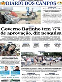 Capa do jornal Diário dos Campos 22/12/2020