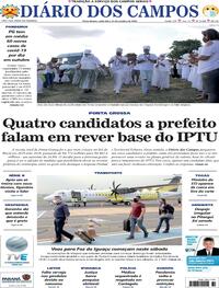 Capa do jornal Diário dos Campos 23/10/2020