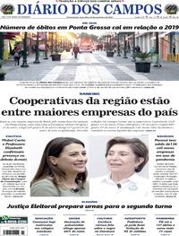Capa do jornal Diário dos Campos 24/11/2020