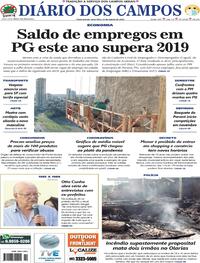 Capa do jornal Diário dos Campos 25/08/2020