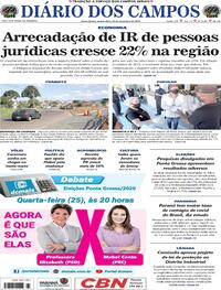 Capa do jornal Diário dos Campos 25/11/2020