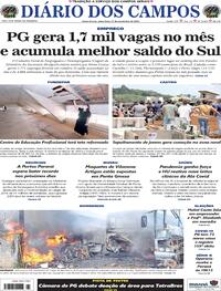 Capa do jornal Diário dos Campos 27/11/2020