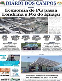 Capa do jornal Diário dos Campos 29/08/2020