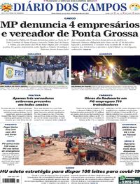 Capa do jornal Diário dos Campos 30/12/2020