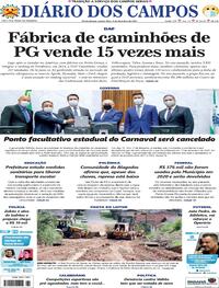 Capa do jornal Diário dos Campos 03/02/2021
