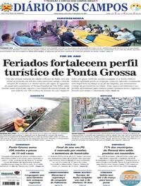 Capa do jornal Diário dos Campos 05/01/2021