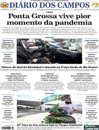 Capa do jornal Diário dos Campos 12/01/2021