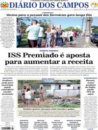 Capa do jornal Diário dos Campos 17/02/2021