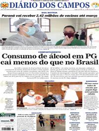 Capa do jornal Diário dos Campos 19/02/2021