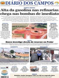 Capa do jornal Diário dos Campos 20/02/2021