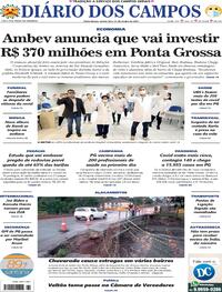 Capa do jornal Diário dos Campos 21/01/2021
