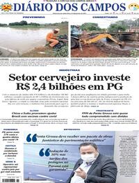 Capa do jornal Diário dos Campos 22/01/2021