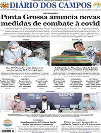 Capa do jornal Diário dos Campos 25/02/2021