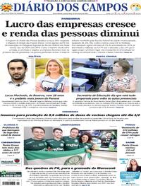 Capa do jornal Diário dos Campos 27/01/2021