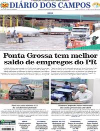 Capa do jornal Diário dos Campos 29/01/2021