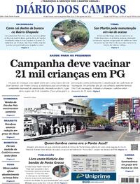 Capa do jornal Diário dos Campos 12/08/2022