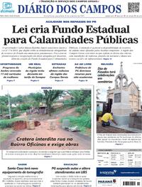 Capa do jornal Diário dos Campos 01/11/2023