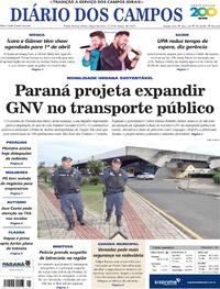 Capa do jornal Diário dos Campos 03/03/2023