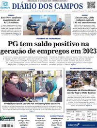Capa do jornal Diário dos Campos 03/11/2023