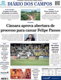Capa do jornal Diário dos Campos 10/10/2023
