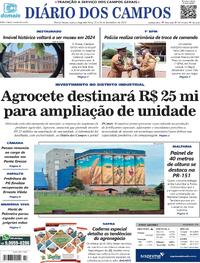 Capa do jornal Diário dos Campos 15/12/2023