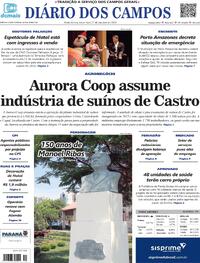 Capa do jornal Diário dos Campos 17/10/2023