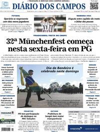 Capa do jornal Diário dos Campos 17/11/2023