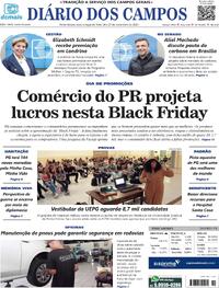 Capa do jornal Diário dos Campos 24/11/2023