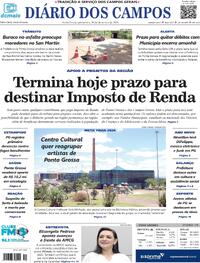 Capa do jornal Diário dos Campos 28/12/2023