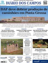 Capa do jornal Diário dos Campos 29/11/2023