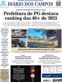 Capa do jornal Diário dos Campos 29/12/2023