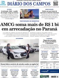 Capa do jornal Diário dos Campos 04/01/2024