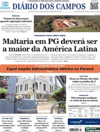 Capa do jornal Diário dos Campos 05/01/2024