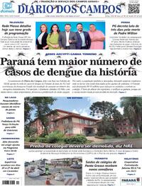 Capa do jornal Diário dos Campos 05/03/2024