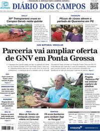 Capa do jornal Diário dos Campos 15/02/2024