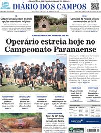 Capa do jornal Diário dos Campos 18/01/2024