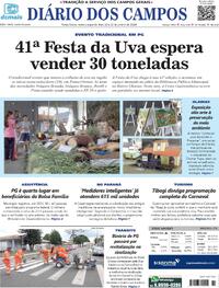 Capa do jornal Diário dos Campos 19/01/2024