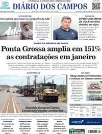 Capa do jornal Diário dos Campos 19/03/2024