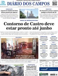 Capa do jornal Diário dos Campos 20/02/2024