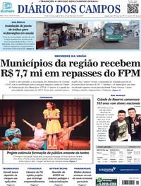 Capa do jornal Diário dos Campos 22/02/2024