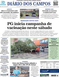 Capa do jornal Diário dos Campos 22/03/2024