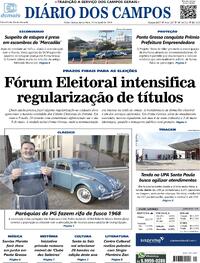 Capa do jornal Diário dos Campos 23/04/2024