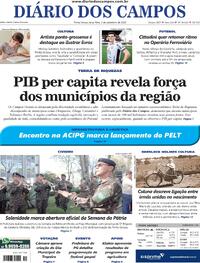 Capa do jornal Diário dos Campos 02/09/2025