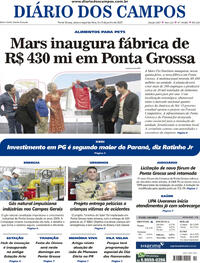 Capa do jornal Diário dos Campos 06/06/2025