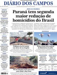 Capa do jornal Diário dos Campos 13/05/2025