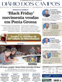 Capa do jornal Diário dos Campos 14/11/2025